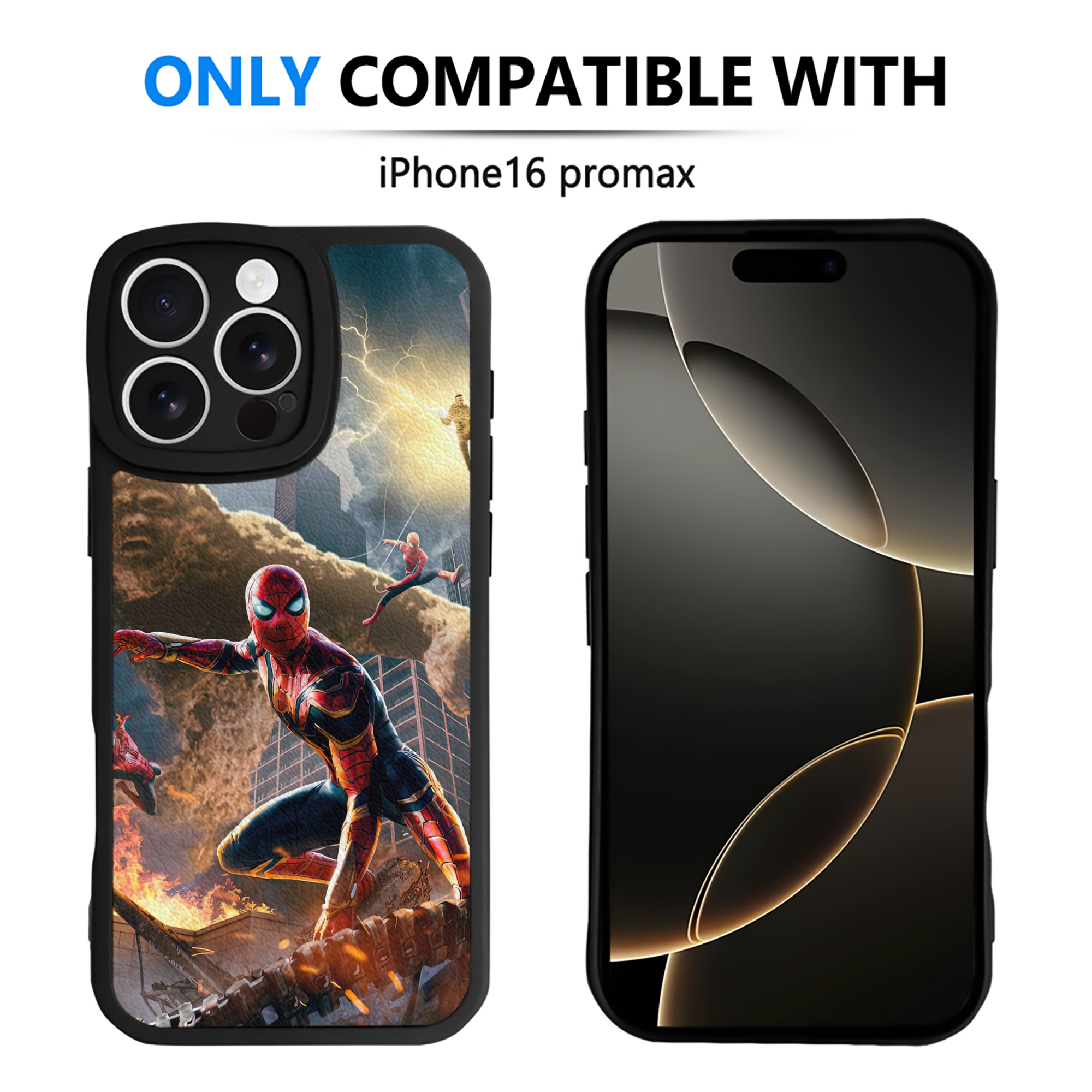 Spider Man スパイダーマン 【iPhone 16シリーズ対応】シリコンスマホケース（レザー調） 材質：シリコン